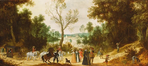 Een bebost landschap